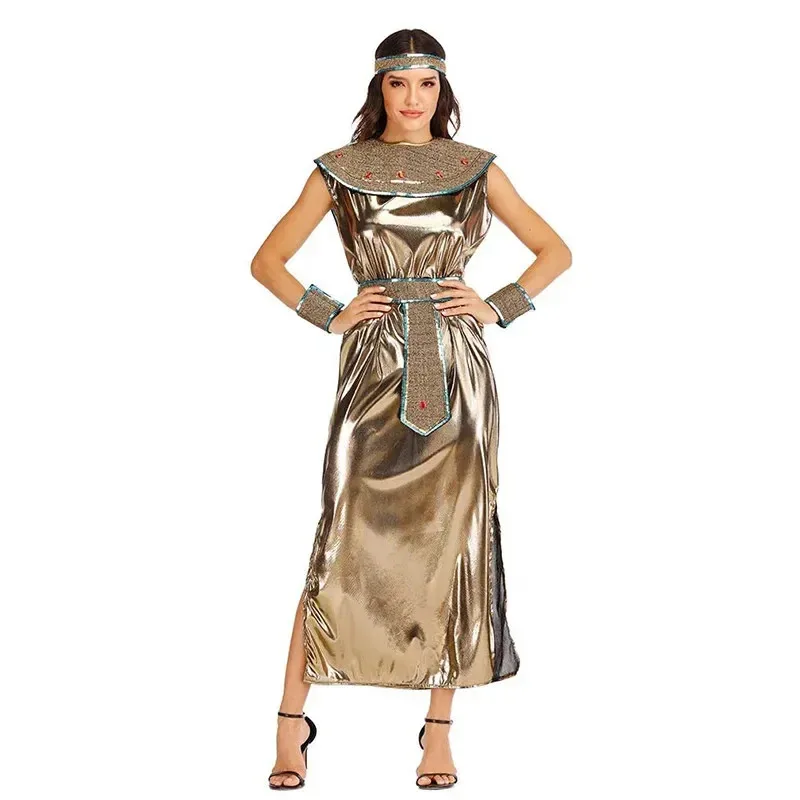 Sky01 Vrouwen Oude Egyptische Godin Cosplay Jurken Volwassen Halloween Farao Kostuum Carnaval Pasen Purim Fancy DressSd01$