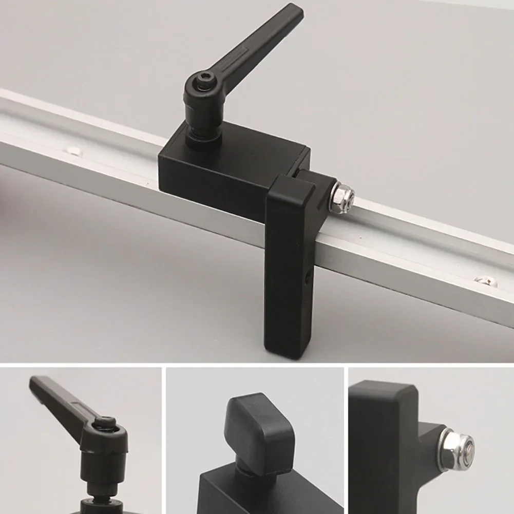 Limitador deslizante de pista en T, enrutador de carpintería, tapón de ranura para mesa, bloque limitador negro para ranuras en T estándar de 19mm, pistas en T