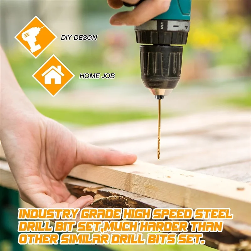 

AT43-Drill Bits Set 120 Pcs 3/64"-1/8" High Speed Steel HSS Micro Drill Bits For Wood, Metal, Steel, Plastic, Aluminu Alloy
