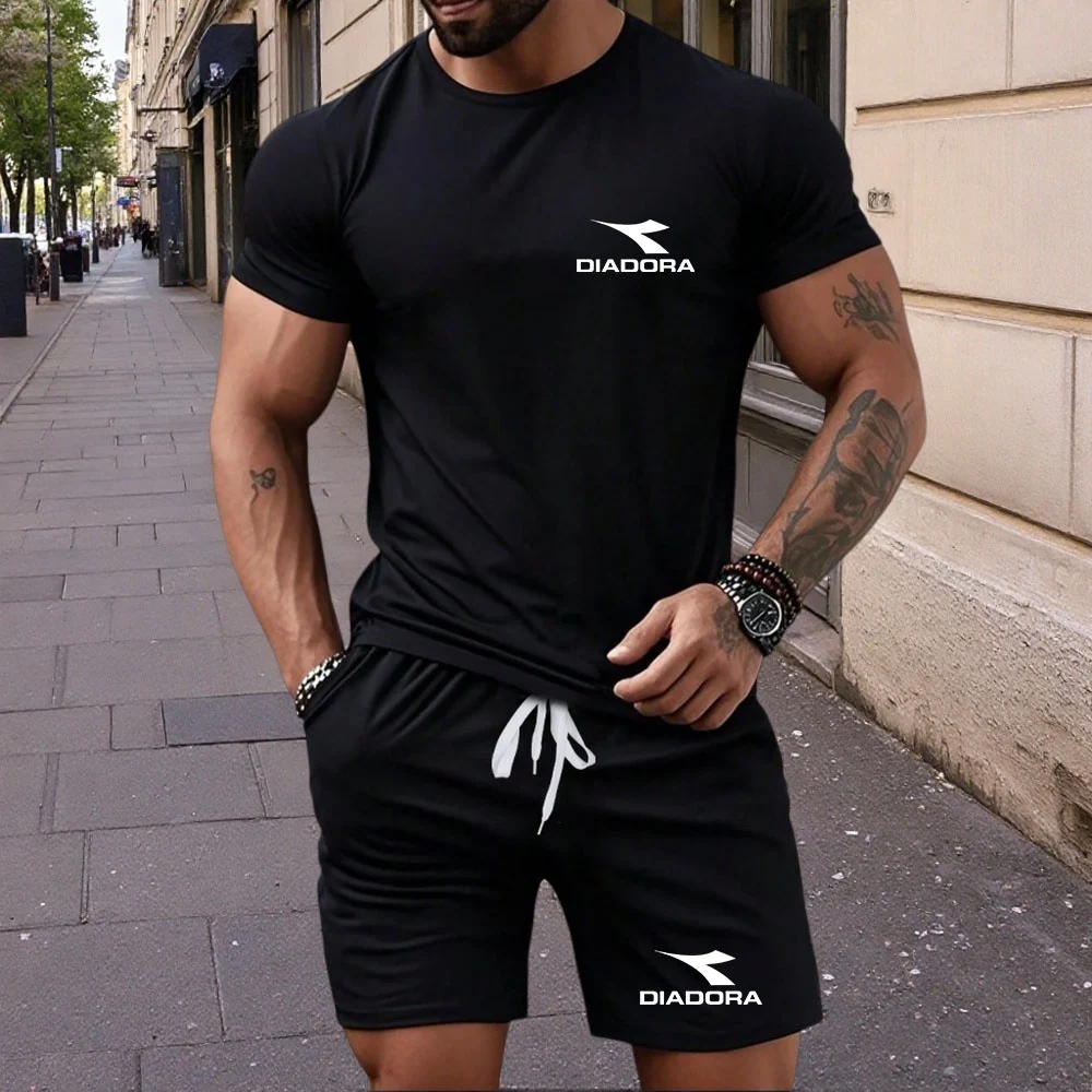 

Men's 2-Piece Business Casual T-Shirt Set – Lightweight & Comfortable Short Sleeve Tees for Office, Date or Everyday Wear