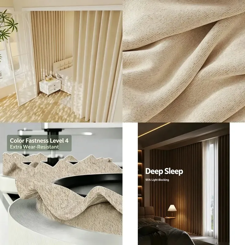 Hotel Engineering Fireproof Blackout Curtains 1400gsm Heavy Duty Polyester Linen Thermal Insulation Wear Resistant