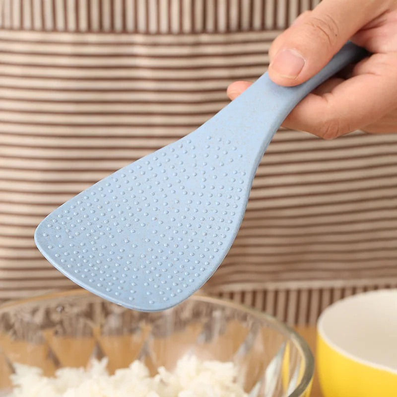 Rice Spoon Home Rice Paddle kitchen Spatula Non-stick Wheat Straw Rices Serving Cooking Utensil Tool Cookware Spoons