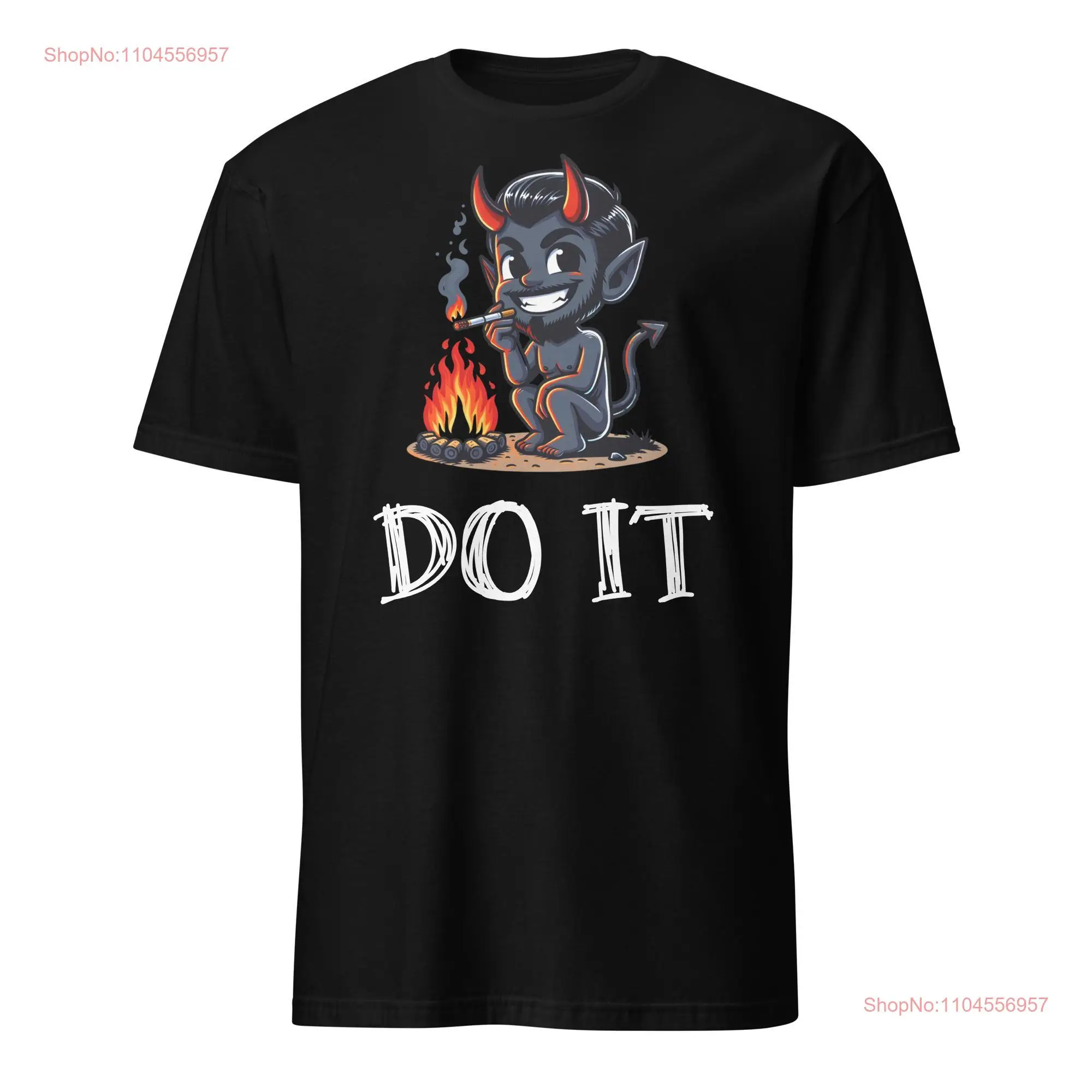 

Черная футболка Devilish с уникальным дизайном, крутой подарок для друзей и семьи, с длинными или короткими рукавами