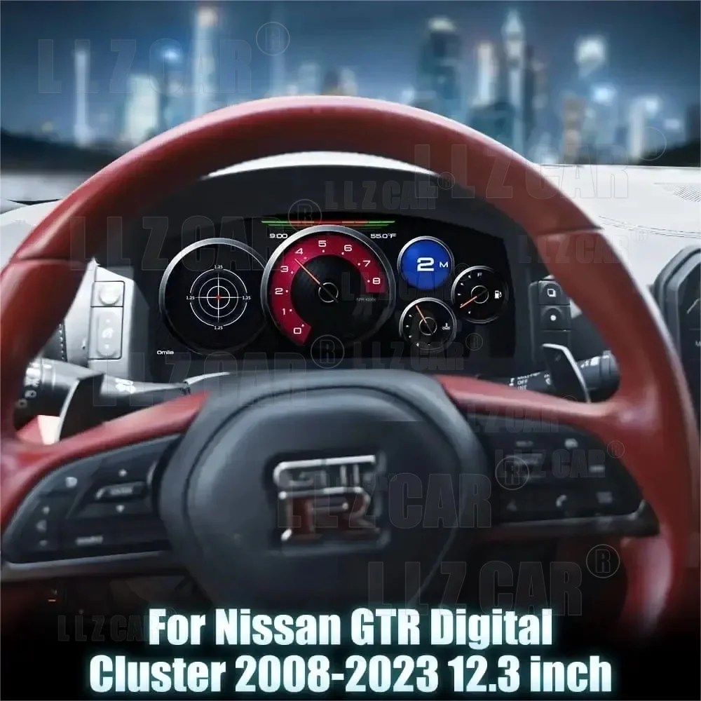 

12.3'' Linux-система для Nissan GTR 2009-2017: ЖК-панель приборов, цифровая приборная панель, модуль умных датчиков