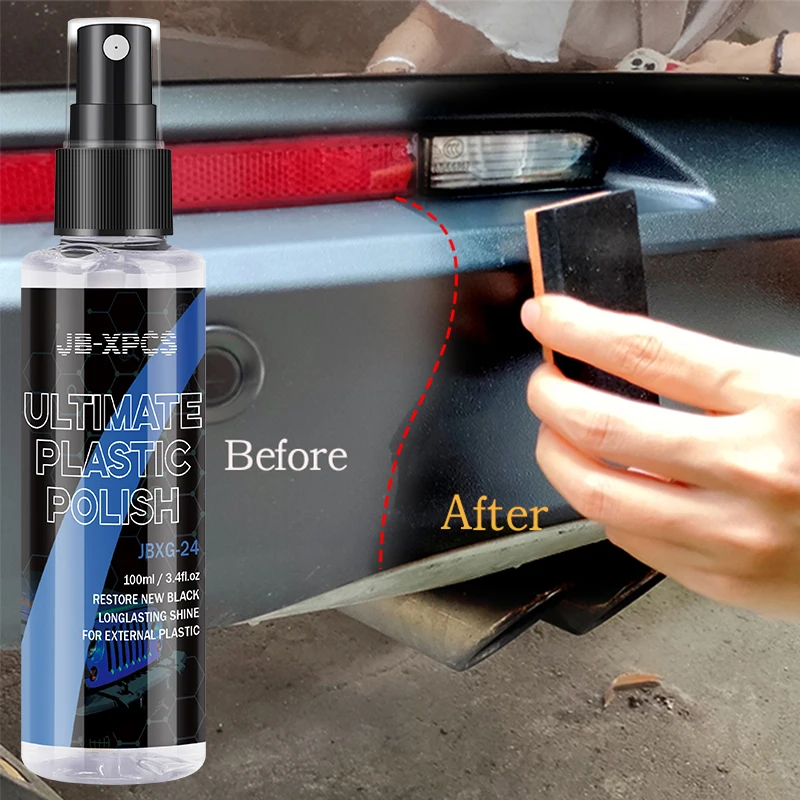 Plastic Restorer Polish Longlasting Coating For Car Rubbers Refurbish Clean Gloss Black Shine Car Detailing