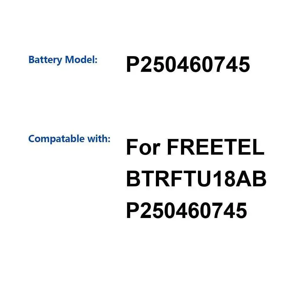 

Mobile Phone Battery For Freetel BTRFTU18AB P250460745 Reliable Power Supply 2500Mah
