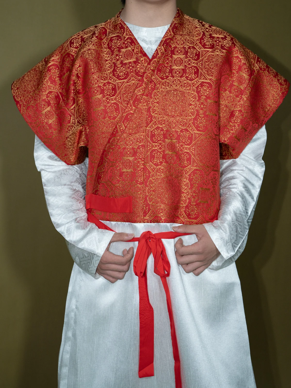 

Tang Dynas Sle round Ne Robe Base irt f Sve Tang f Arm Tang Patterned Silk Hanfu для мальчиков-подростков Повседневная одежда