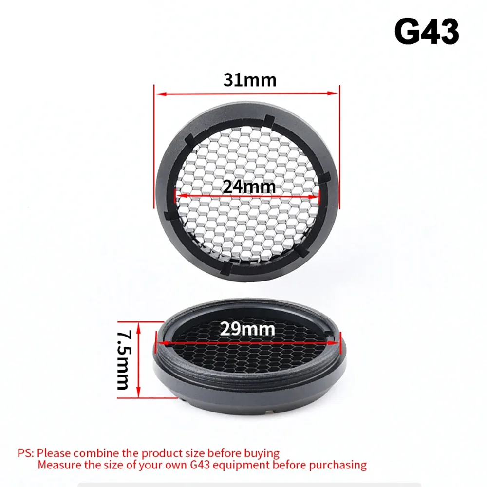 Killflash vision protection cover with threaded internal honeycomb shading attachment for G33 G43 4xFXD T 1 T 2 magnifying glass
