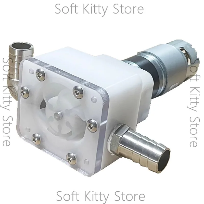12V 2L/Min Honey Gear Pump Filling Machine Water low viscosity liquid particles 2mm Butter Peanut Flexible pump