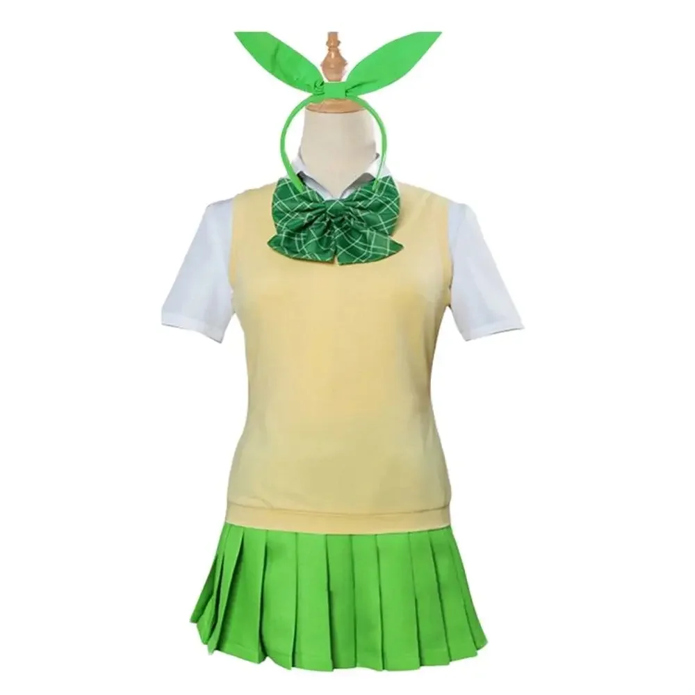 

Unisex Anime Cos Nakano Yotsuba Cosplay Costumes suit Sets Uniform