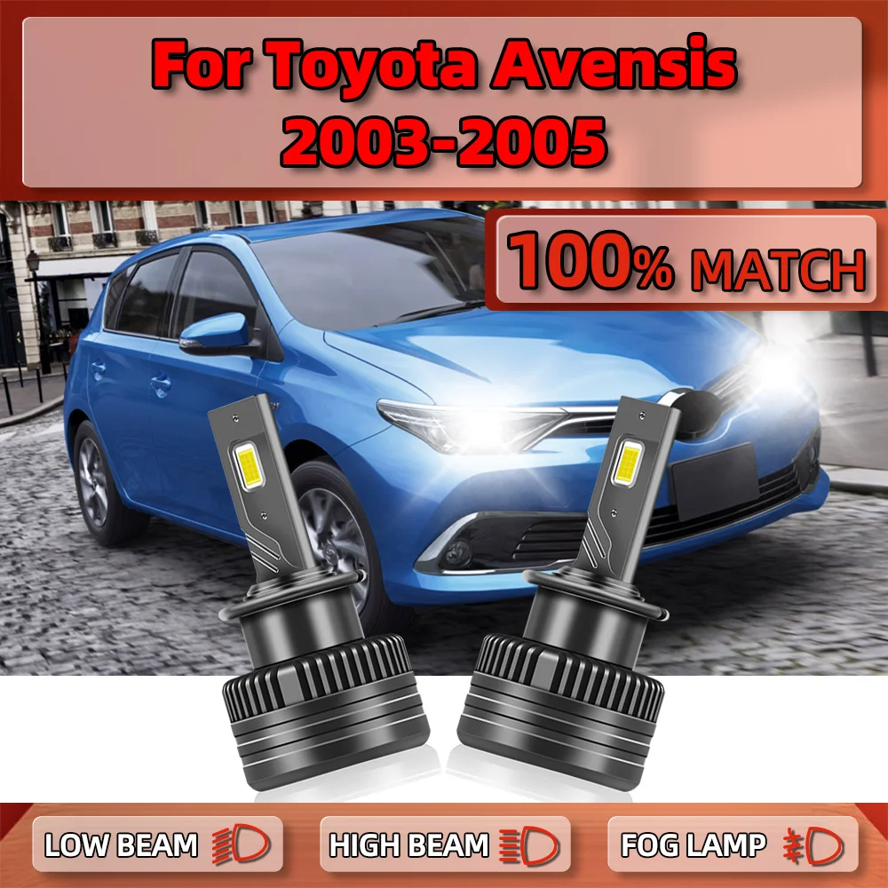 

25000LM LED Canbus Car Headlight 120W HID Xenon Lights Bulbs Plug-N-Play 12V 6000K White For Toyota Avensis 2003 2004 2005