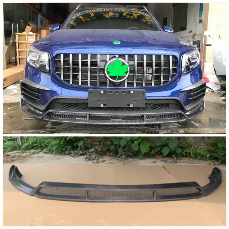 

For Mercedes Benz GLB180 GLB200 2020 2021 2022 2023 High Quality Carbon Fiber Bumper Front Lip Diffuser Spoiler Cover