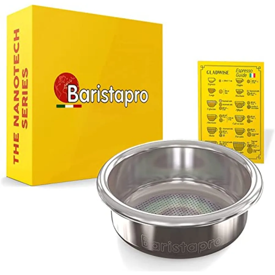 

IMS Basket 58mm 18 gram Nanotech - Baristapro Precision Ridgeless Double Espresso Basket Filter fits most 58mm Portafilter. Mak