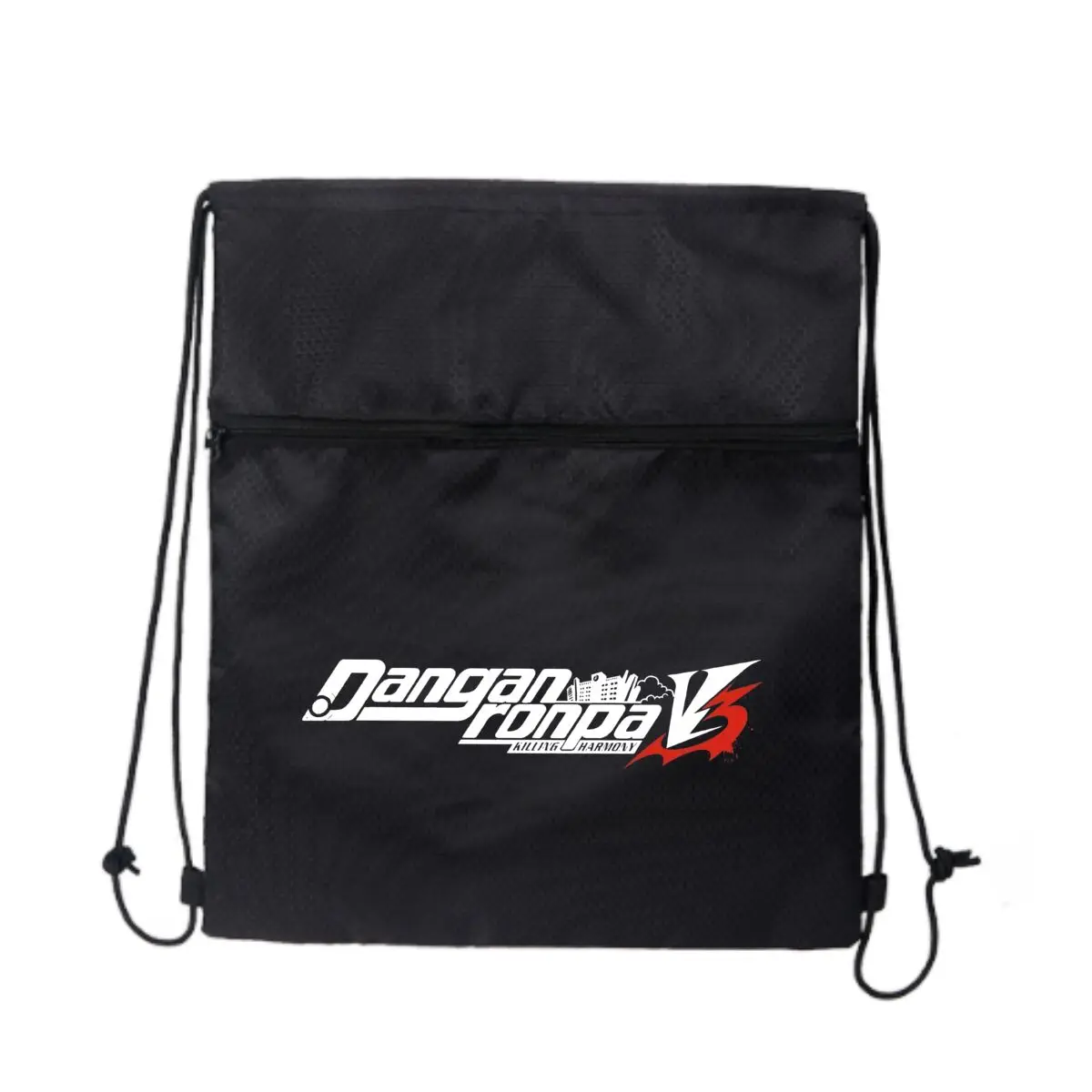 

Danganronpa V3 Logo Streetwear Сумка на молнии на шнурке: смелые принты в городском стиле