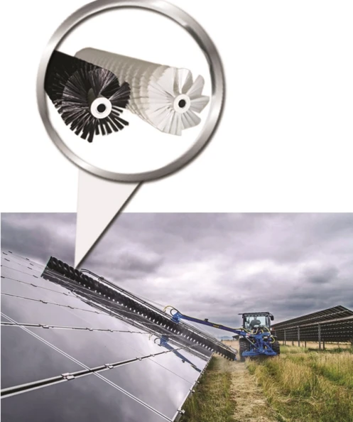 

Завод роботов для солнечных электростанций поставляет щетки для очистки фотоэлектрических солнечных панелей.