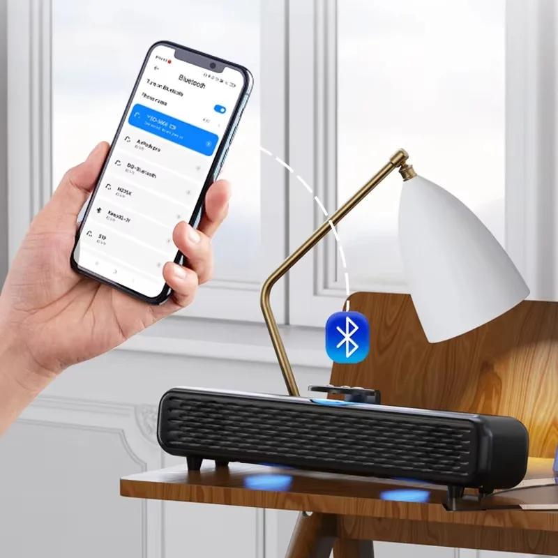 

Беспроводная Bluetooth-колонка, многофункциональная акустическая система для домашнего кинотеатра и вечеринок, с LED-подсветкой и FM-радио