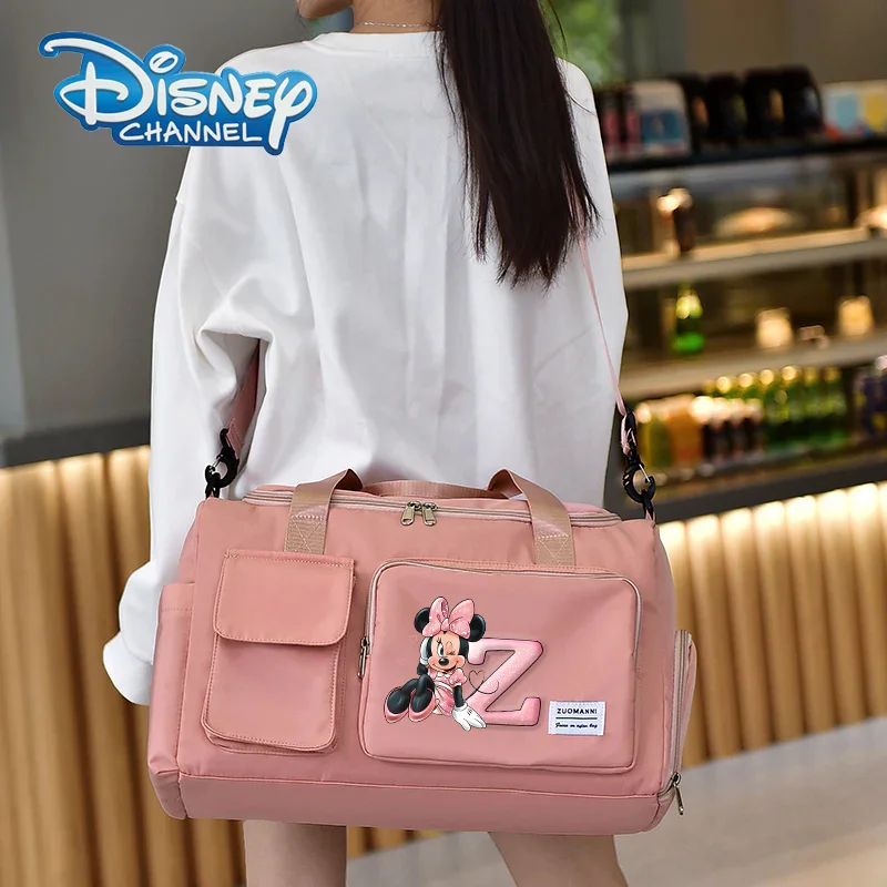 Disney Minnier Carry Travel Bag Large Capacity Gym Weekend Duffle Bags Shoe Compartment Sport Fitness Convenient HandBag Gifts