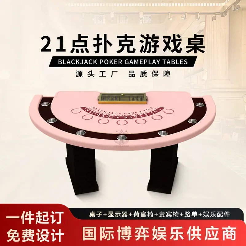 Portable Blackjack Poker Table with Chip Storage Bag Foldable Texas Holdem Game Mat for Home Entertainment Room Chess Board