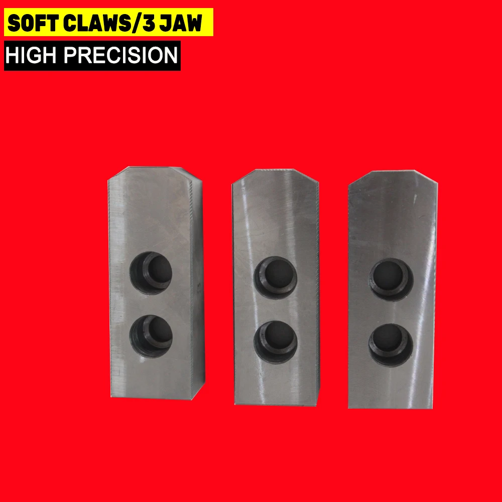 

5-дюймовые мягкие губки для станков с ЧПУ, гидравлические токарные патроны, высококачественные мягкие когти, 3 челюсти, 60, 90, шаг 120 градусов, 1,5 один набор из трех