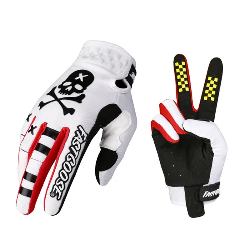 Imagen 2 del producto Nuevos guantes de motocicleta de varios colores, guantes de equipo de equitación todoterreno de cuero genuino para todas las estaciones, guantes usables para verano e invierno