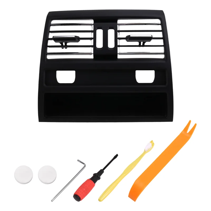 جديد-الخلفية مركز وحدة التحكم تنفيس الهواء تكييف الهواء تنفيس السيارة الخلفية تنفيس الهواء غطاء لسيارات BMW 5 سلسلة F10 F11 64229158312 61528446 #5