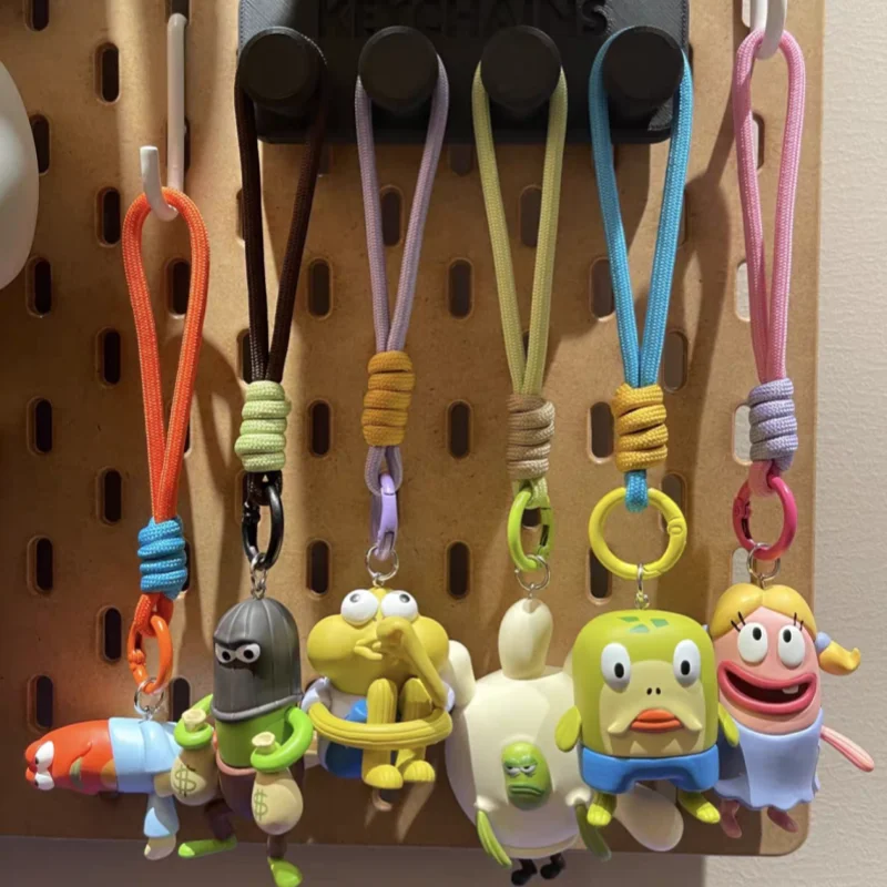 

In Stock Original Little Citizens of Bikini Bottom Anime Figures Model Backpack Pendant Decoration Accessories Toys Gift