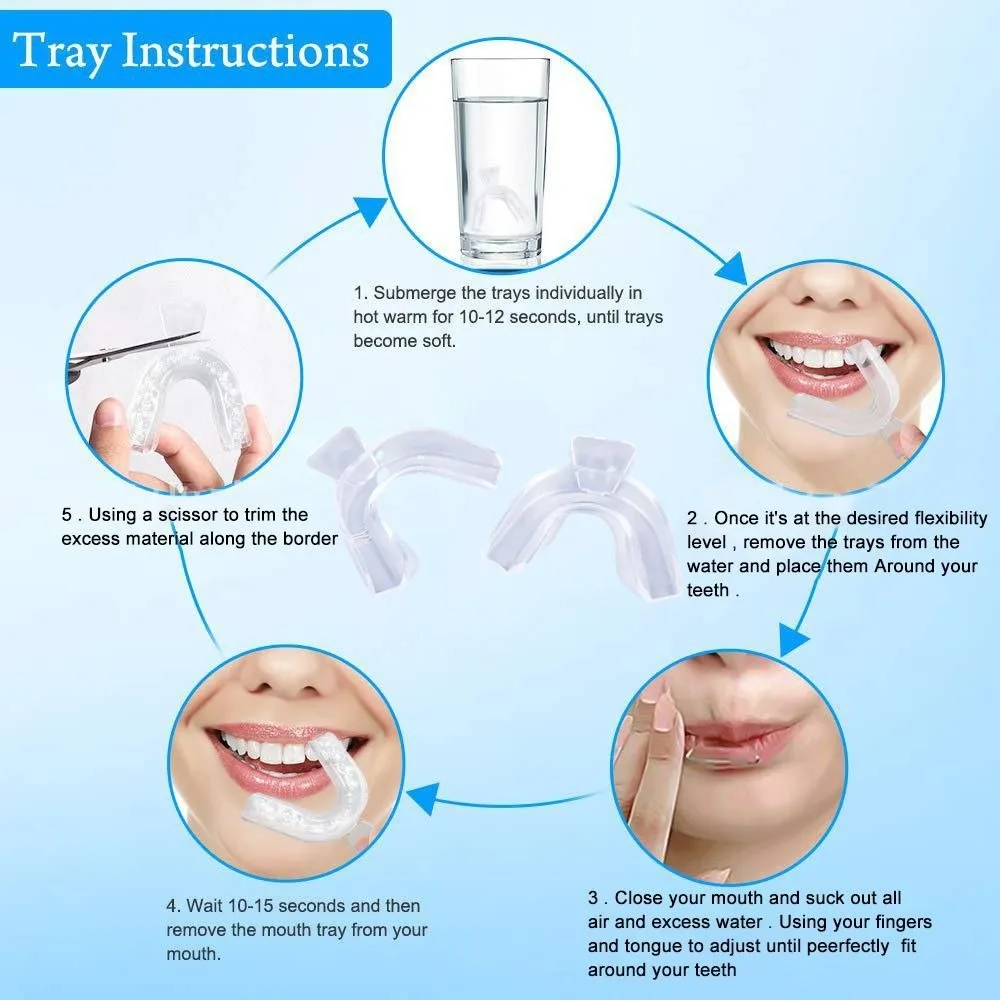 Silicone Night Mouth Guard Removable Gingiva Guard Tooth Care Mouth Trays Thermoforming Dental Mouthguard Teeth Whitening