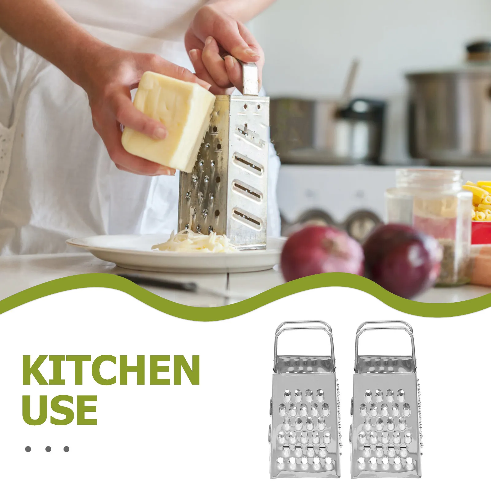 6Pcs Box Grater Stainless Steel Mini Vegetable Shredder Handheld Cheese Garlic Slicer Potato Carrot Onion Grater