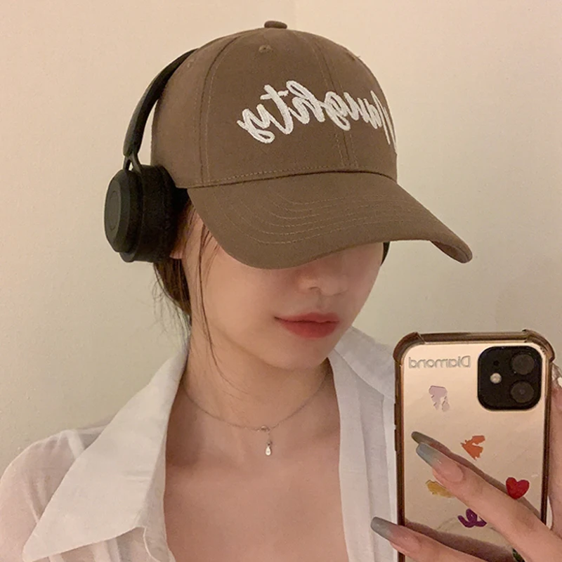 

Wide Brim Baseball Cap Women's Korean-Style Ins All-Match Big Head Circumference Soft Peaked Cap Deep Top Hat Fashion