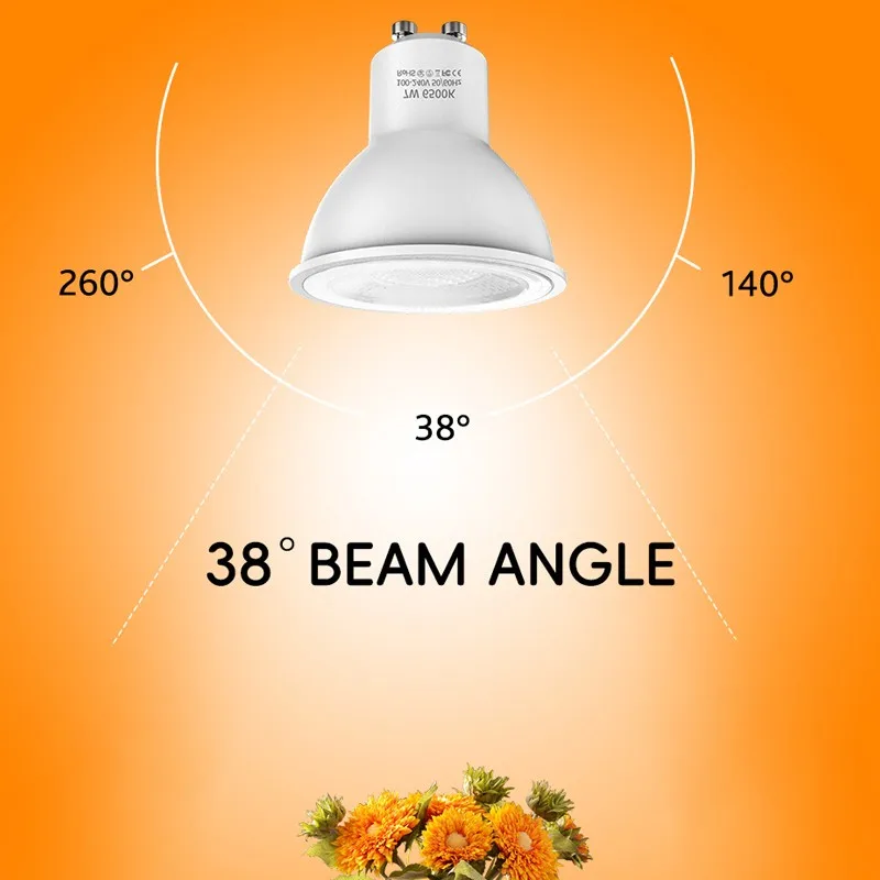 ZAOXI-foco LED de ahorro de energía para el hogar, 7W, 6500K, 100-240V, iluminación interior ultrabrillante, luz blanca, sin luz estroboscópica