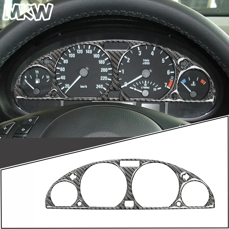 

For BMW 3 Series E46 M3 1999-2004 Accessories Carbon Fiber Interior Car Speedometer Surround Decor Frame Trim Cover Stickers