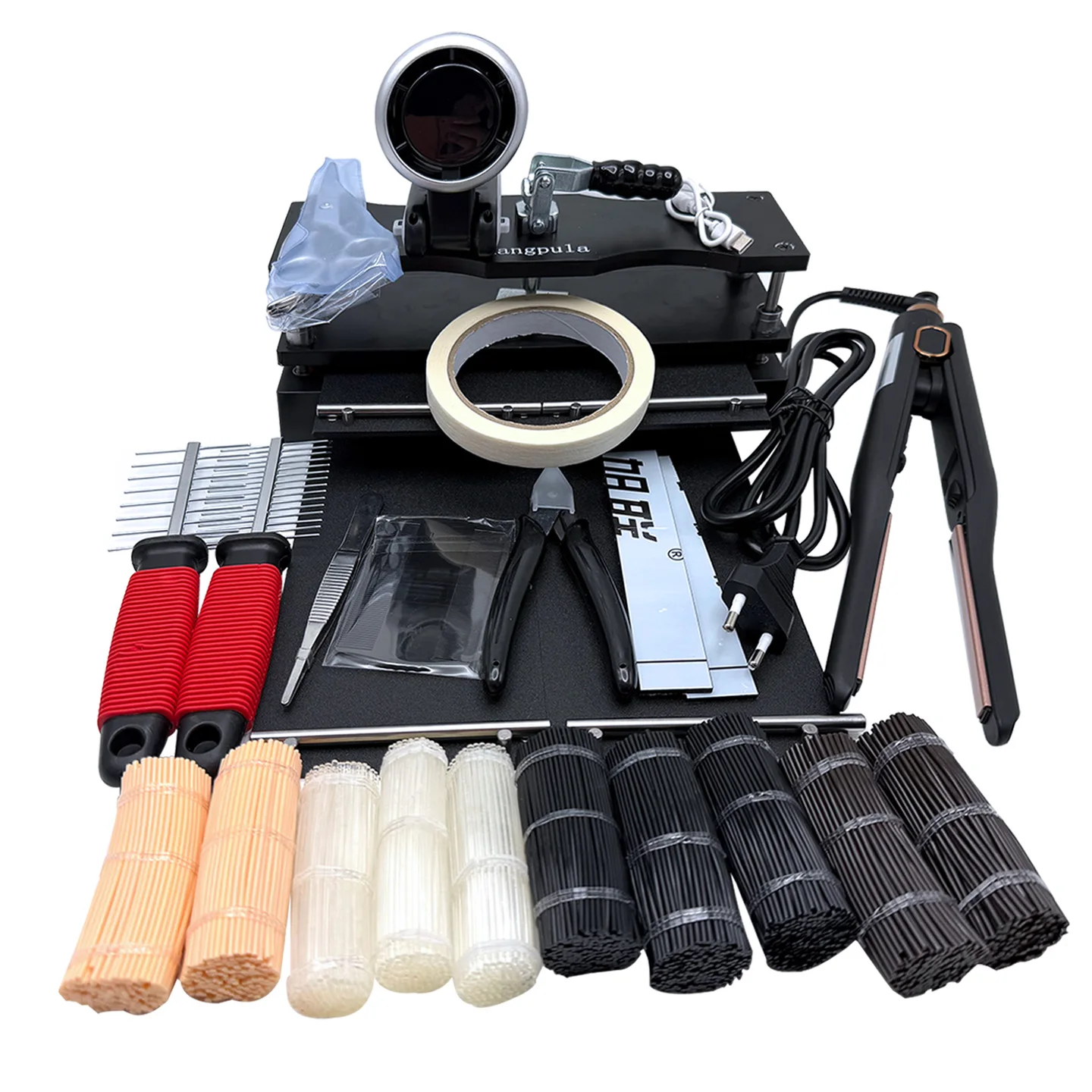 Mini Flat Hair Extension Making Machine-Human Hair Extensions Korean & European/American Styles Permed/Dyed
