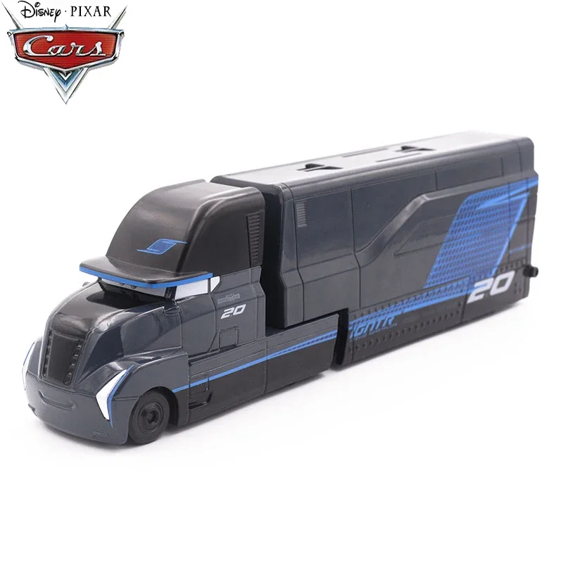 DISNEY PIXAR CARS Lightning McQueen Mack Truck & Car 1:55 Diecast Toys Car No.54 EUR 20,27