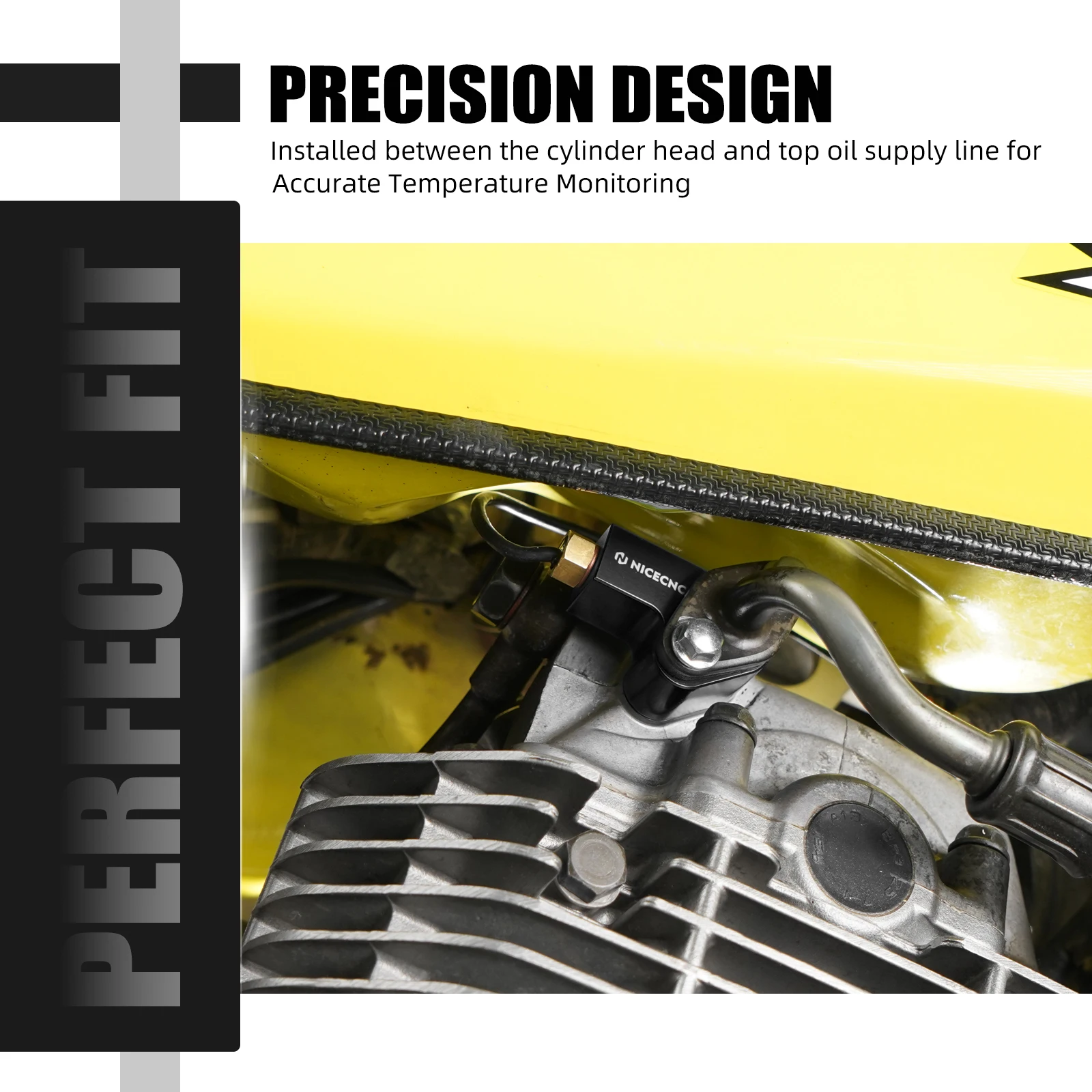 

Motorcycle Oil Temperature Sensor Adapter Kit for Suzuki DR650S DR650SE 1996-2024 DR650 S SE Oil Temp Sensor Fitting Connector