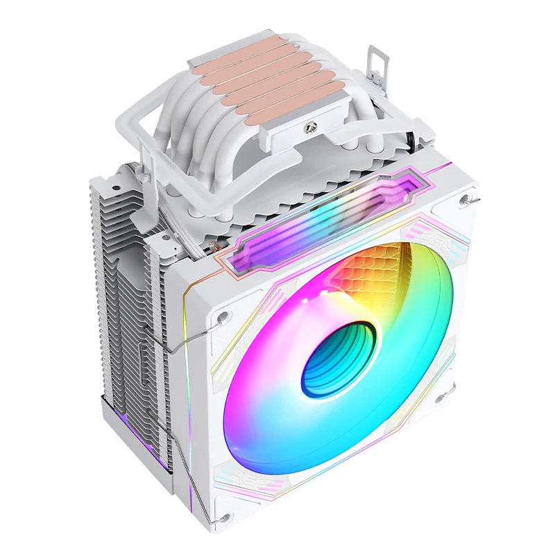 PC Black/White Themed Radiator 4/6 Heat Pipe CPU Cooler Argb Fan 120mm Compatible Intel LGA2011 2066 x79 x99 1200 1700 115x AMD - Image 3