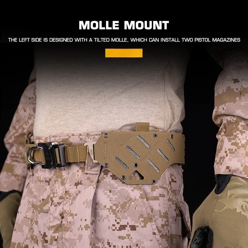 قوس التكتيكية حزام مول الإفراج السريع مشبك معدني قابل للتعديل الألوان الادسنس اطلاق النار 2 في 1 أحزمة الصيد القتالية التدريب