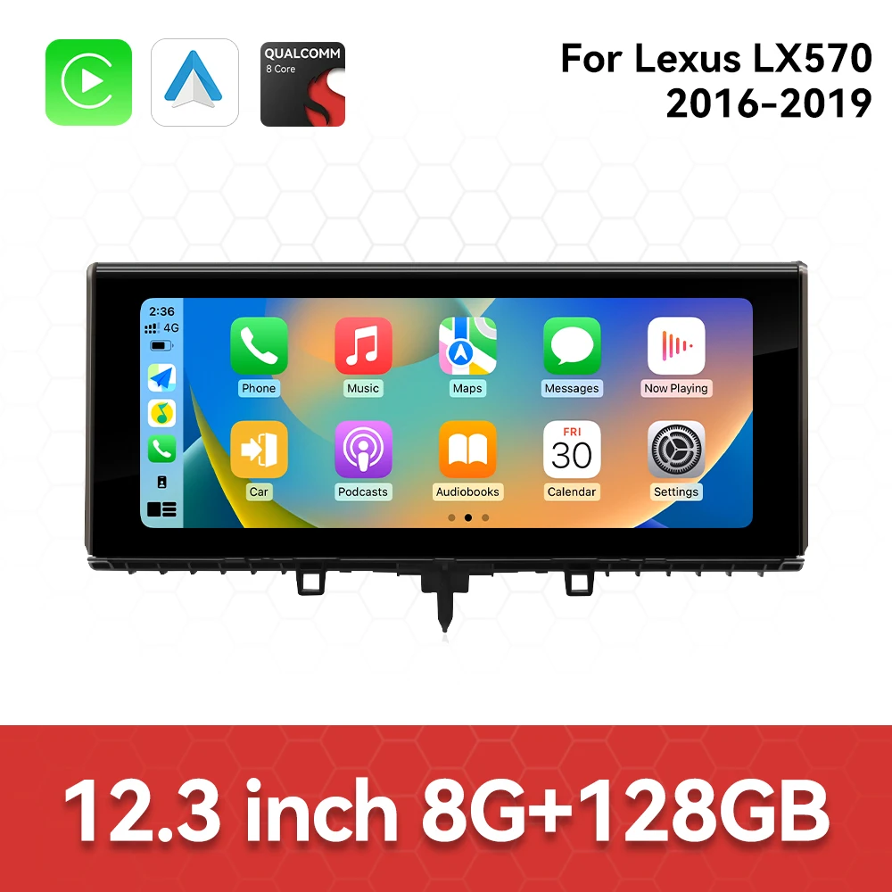 

12.3 Inch Car Radio For Lexus LX570 2016-2019 Android 13 Car GPS Navigation Multimedia Player Auto Video Stereo Head Unit