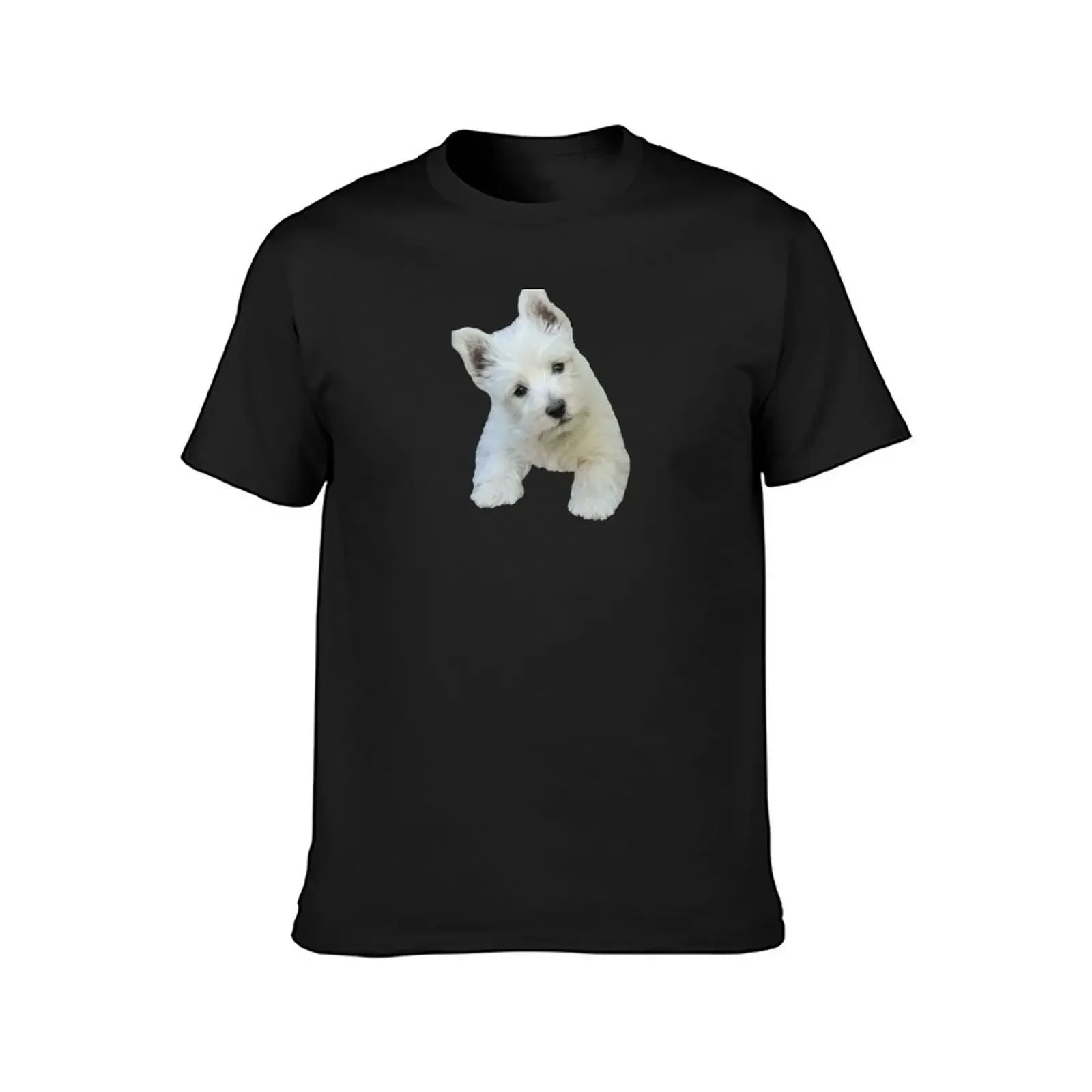West Highland White Terrier Puppy portrait 6 T-Shirt essential t shirt korean fashion customizeds anime clothes outfits for men image 2