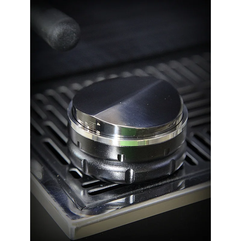 For professional-grade single-leaf coffee powder maker, 58.55mm titanium-coated stainless steel base, universal