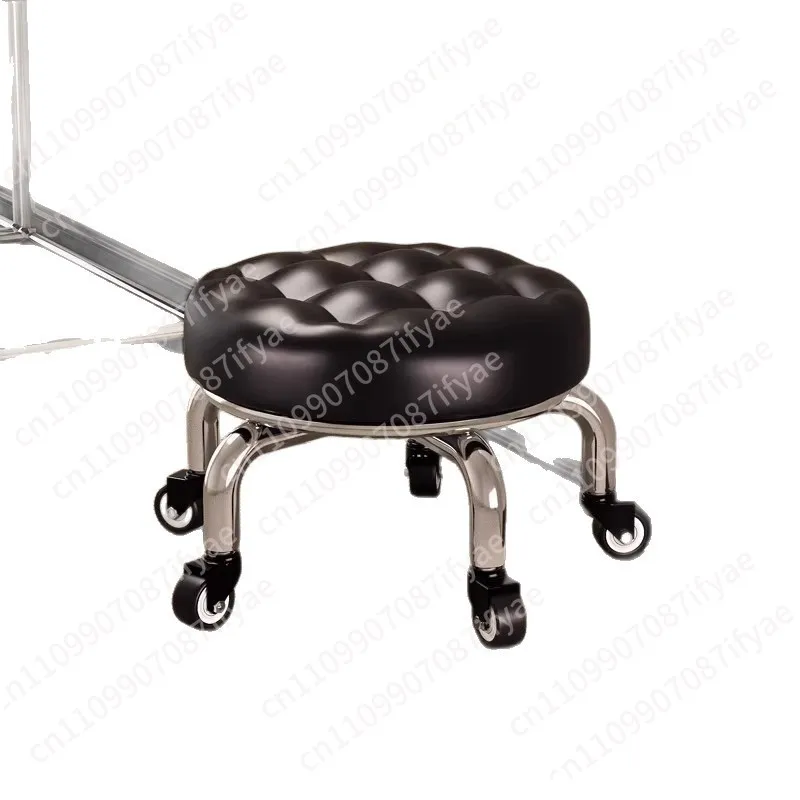 Universal wheel small stool small bench round stool household pulley chair children's toddler