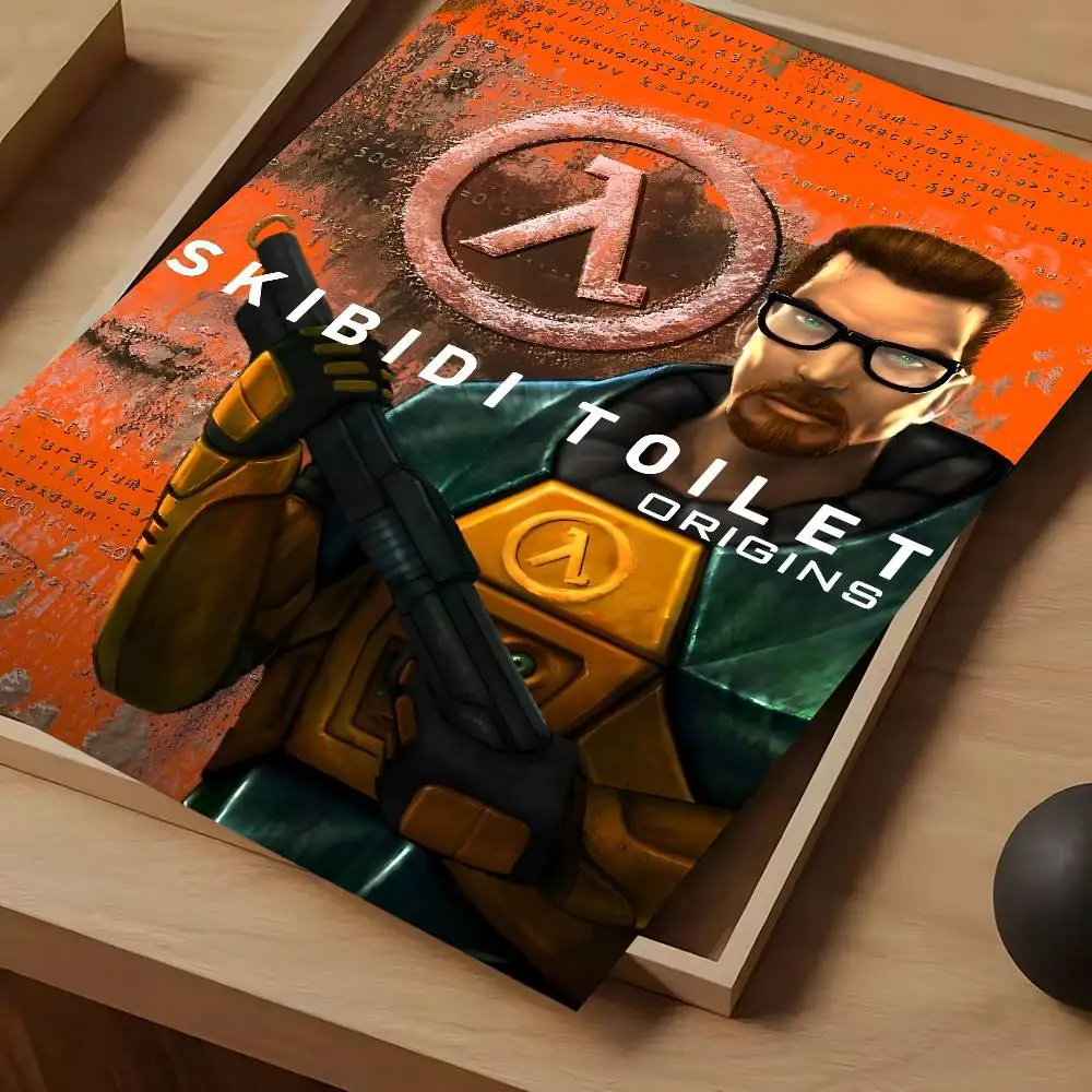 لعبة H-Half-Life-E ملصق عالي الجودة مطبوع لديكور المنزل جدار الفن جدارية غرفة زخارف للحانات #6