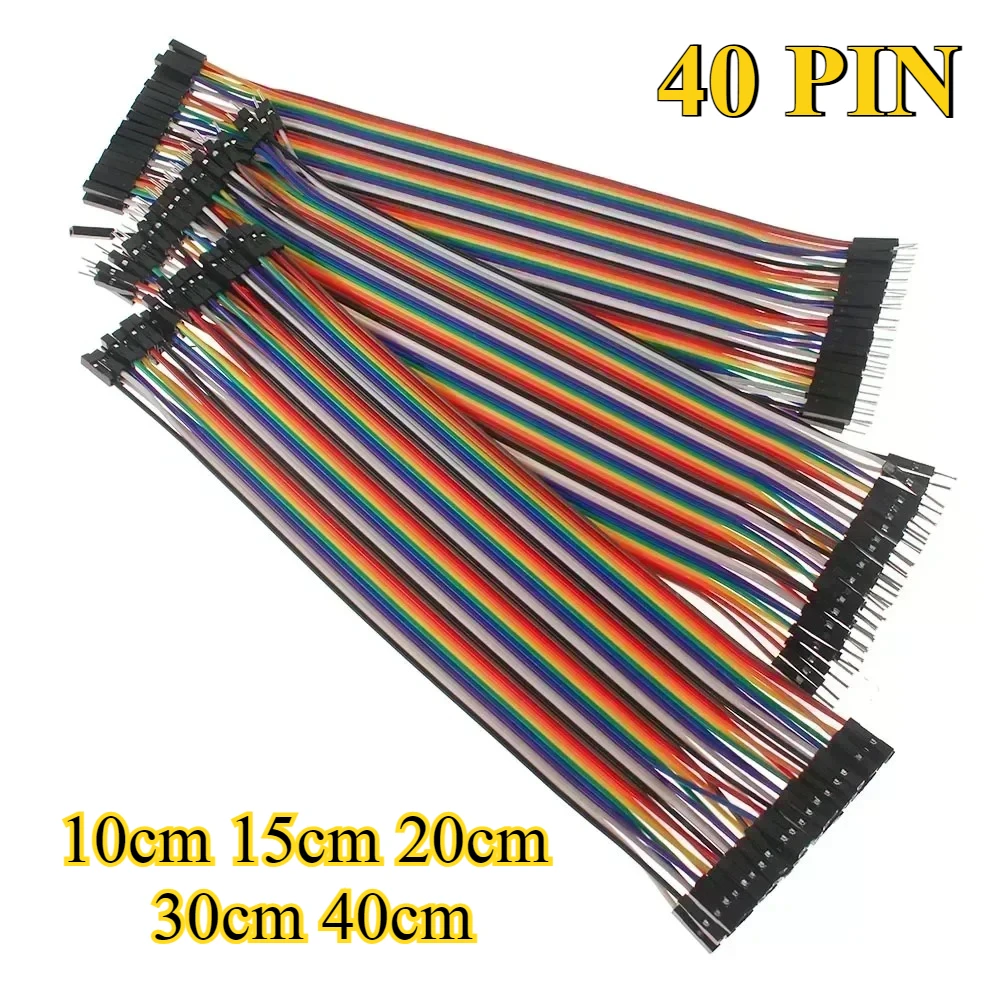 2.54mm 40PIN 10 15 20 30 40CM Dupont Line Male to Male Female to Male Female to Female Jumper Dupont Wire Cable For Arduino DIY
