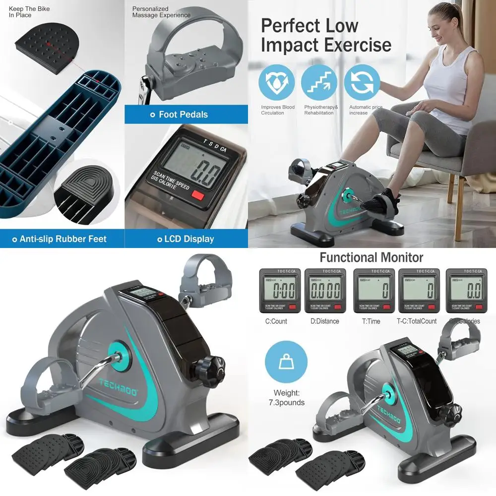 

Портативный мини-велотренажер с маховиком 5 фунтов для дома, офиса и физиотерапии