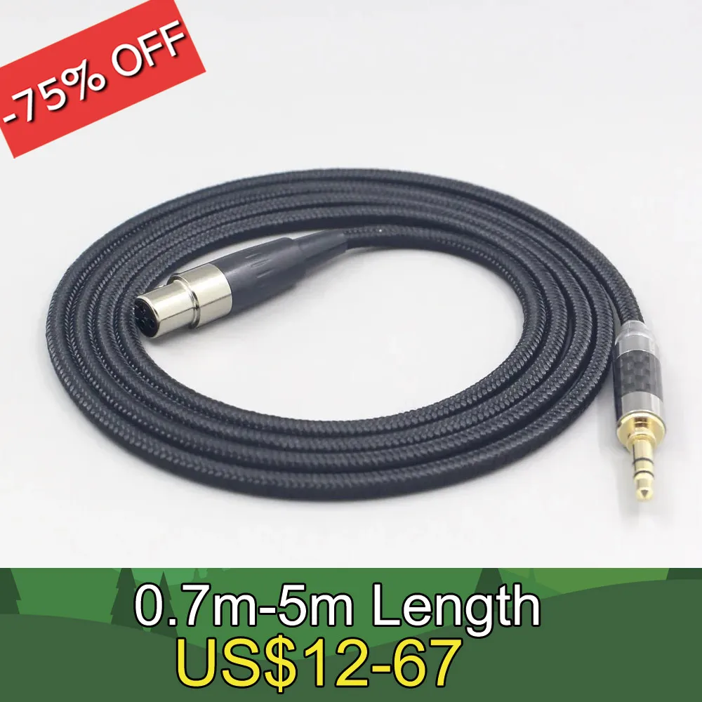 

6.5mm XLR 4.4mm Super Soft Headphone Nylon OFC Cable For Beyerdynamic DT1770 DT1990 PRO AKG K181 pro 2015 M220 LN007536