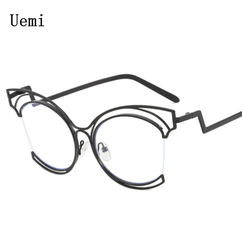 Retro Fashion Cat Eye Anti Blue Light Glasses For Women Men Vintage Gold Frame Reading Computer Lens Ordinary Optics Eyeglasses