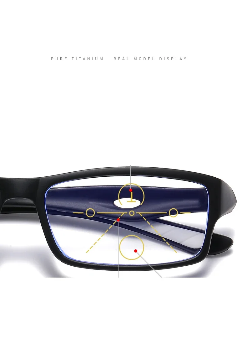 Lichtverfärbte Multi-Fokus-Lesebrille mit doppeltem Verwendungszweck für ältere Menschen, Lesebrille mit automatischer Zoom – Detail 2