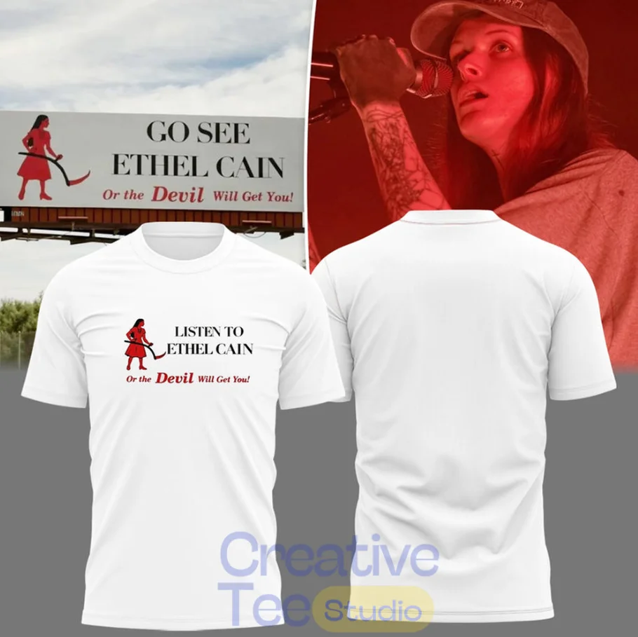 2026 Men Ethel Cain Preacher's Daughter Album T-Shirt Dark Folk Music Vintage Kurzarm Casual Tee – Detail 3