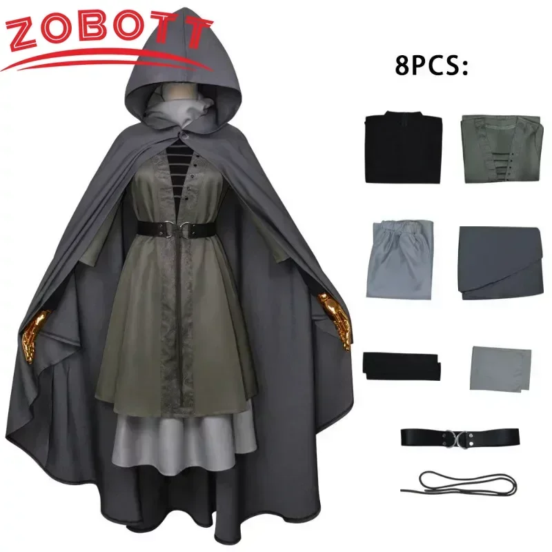 Anime Melina Elden Cosplay Game Fantasy Costume Adult Women Witch Disguise Dress Cloak Outfits Hot Toys Carnival Party Suit