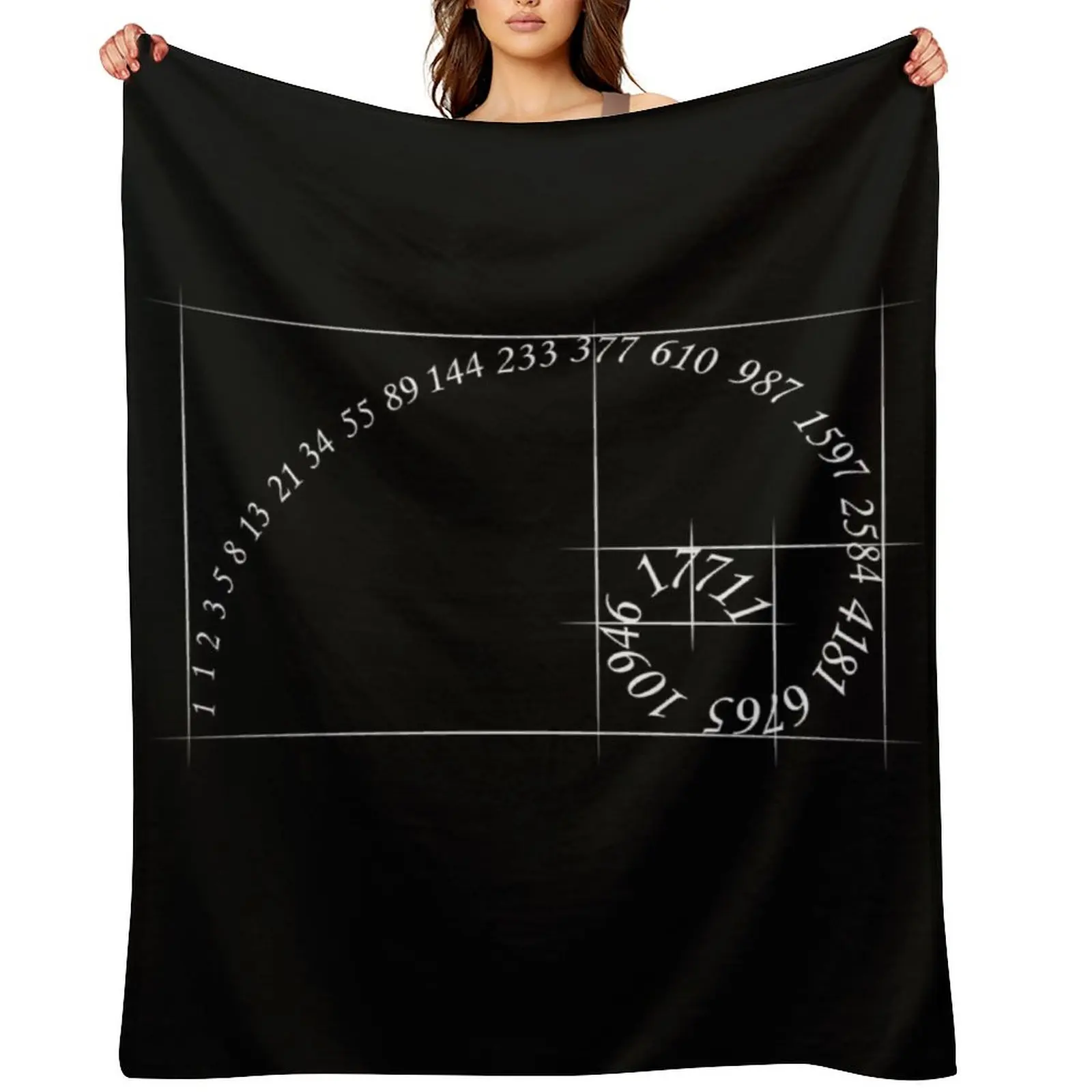 

Fibonacci golden ratio spiral design for geometry lovers Throw Blanket Comforter Luxury St Large Thin Blankets