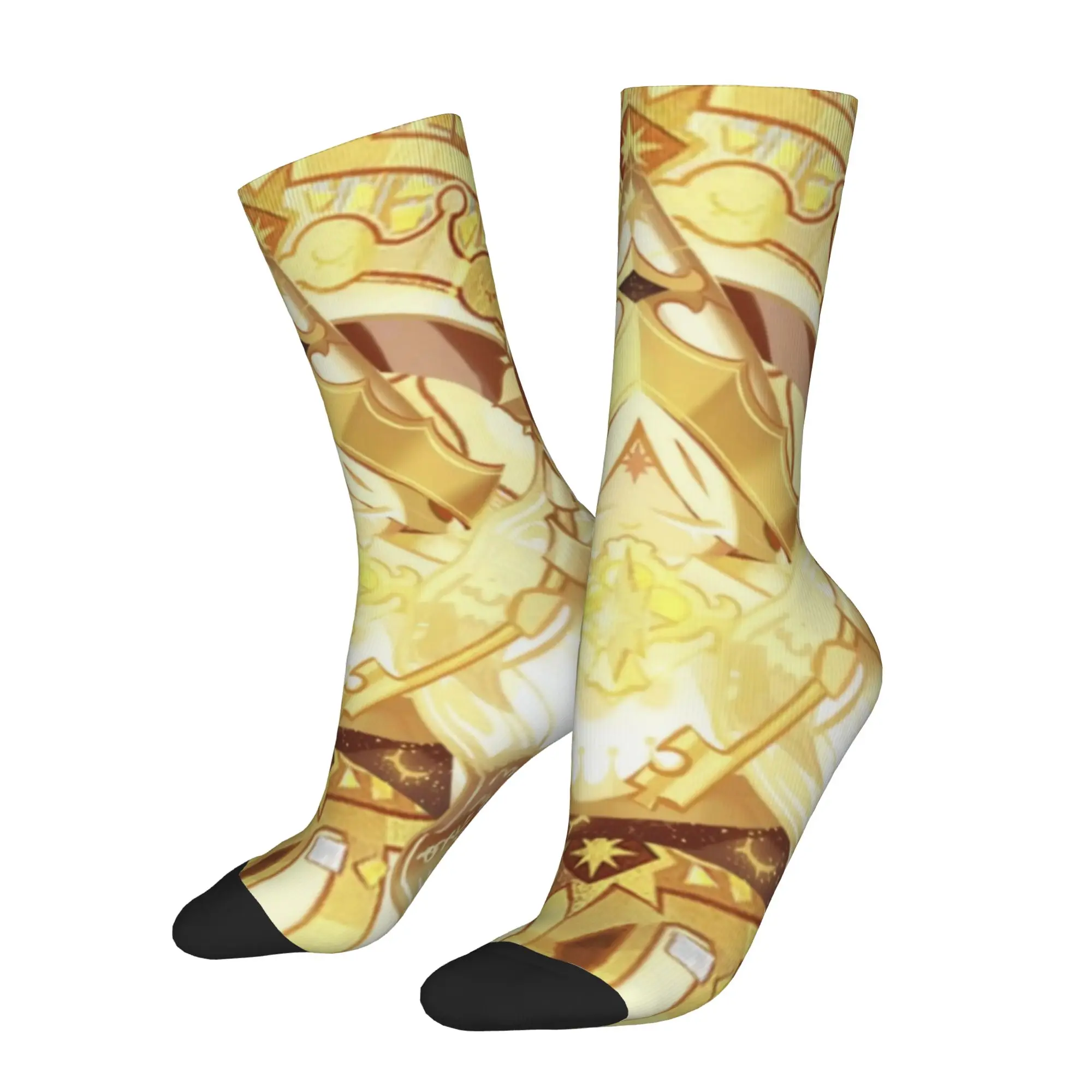 Chaussettes chaudes d'hiver pour femmes et hommes, chaussettes antidérapantes en pure vanille, chaussettes de basket-ball Cookie Run Kingdom